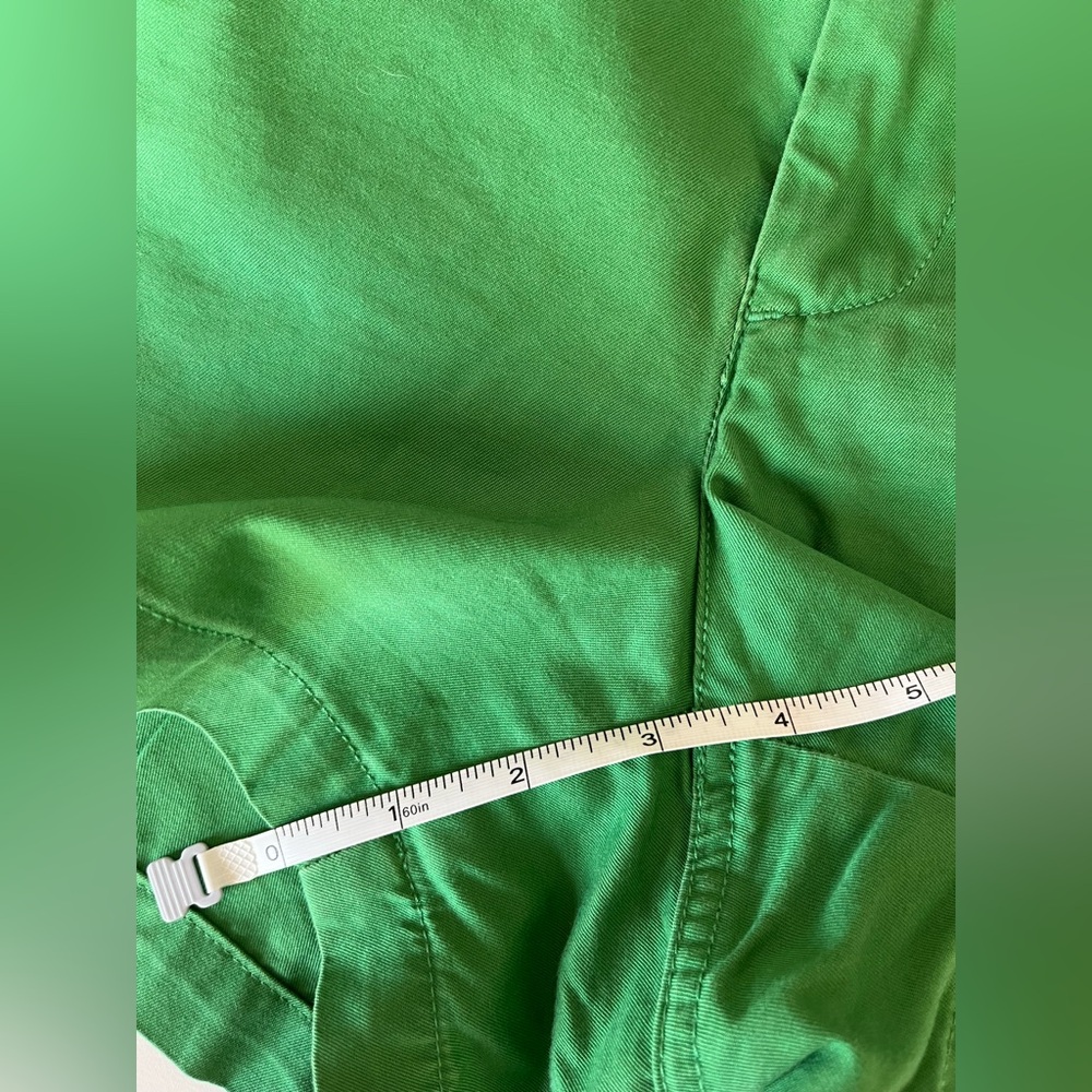 Ralph Lauren Sport Flat Front Green Chino shorts w/ blue logo preppy summer 12 - Picture 4 of 7
